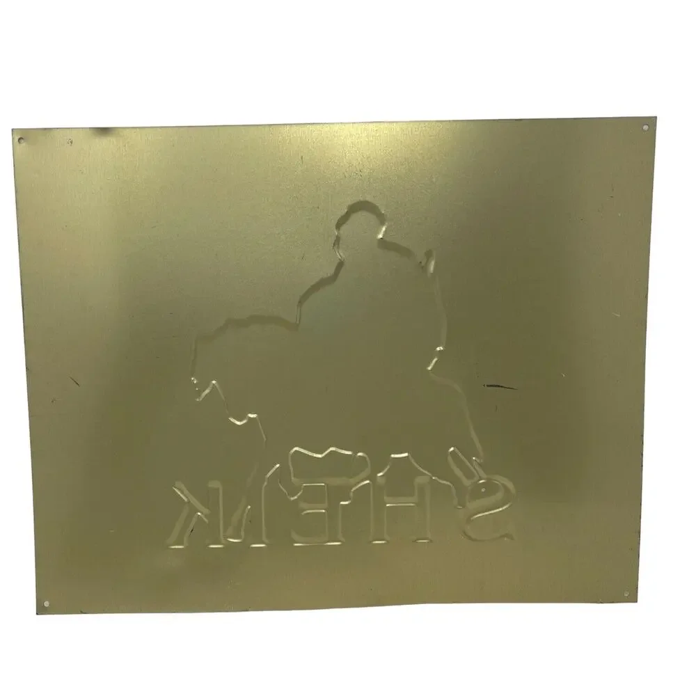 Sheik Advertising Sign Embossed Metal Bathroom‎ Decor